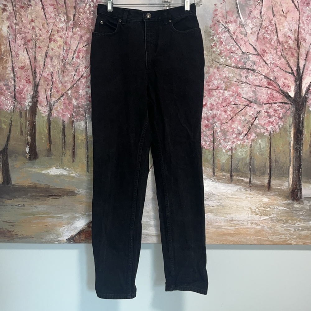 Lands End Vintage High Rise Women’s Black Jeans sz 6 EUC